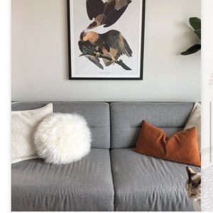 Article Lanna Ivory Sheepskin Round Pillow